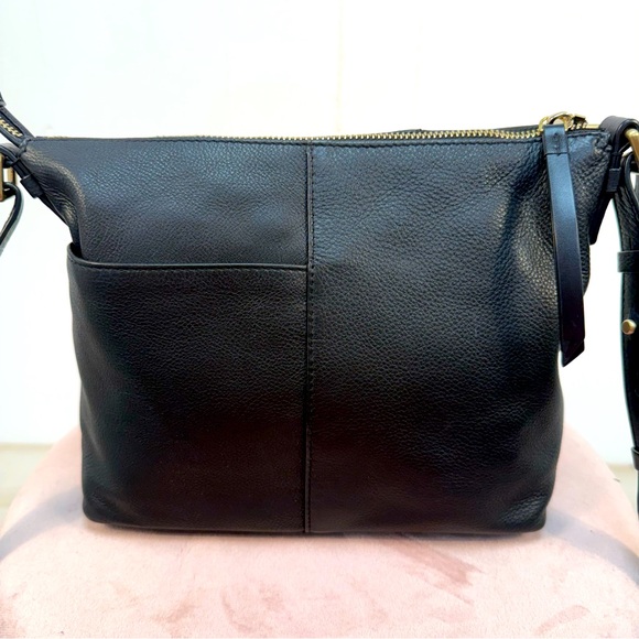 Radley London Black Leather Fountain Road Ziptop Crossbody Bag - Picture 2 of 7